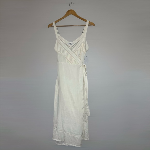 O'Neill Cream Midi Wrap Dress - Picture 1 of 16